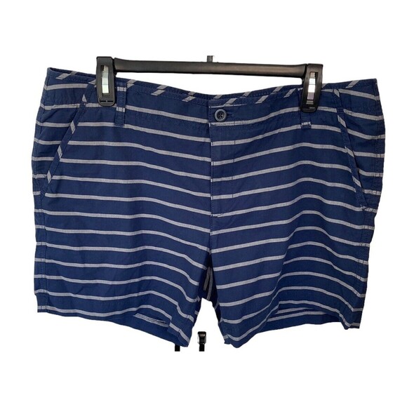 Eddie Bauer Striped Shorts‎ Blue/Gray Size 14 - Picture 1 of 4